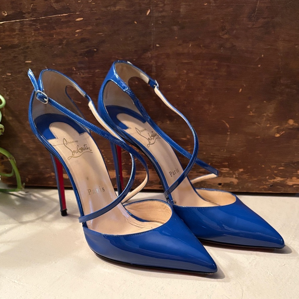 CHRISTIAN LOUBOUTIN CROSS BLAKE 100 PATENT